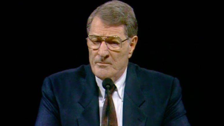 Elder Neal A. Maxwell speaks in Conference April 1993